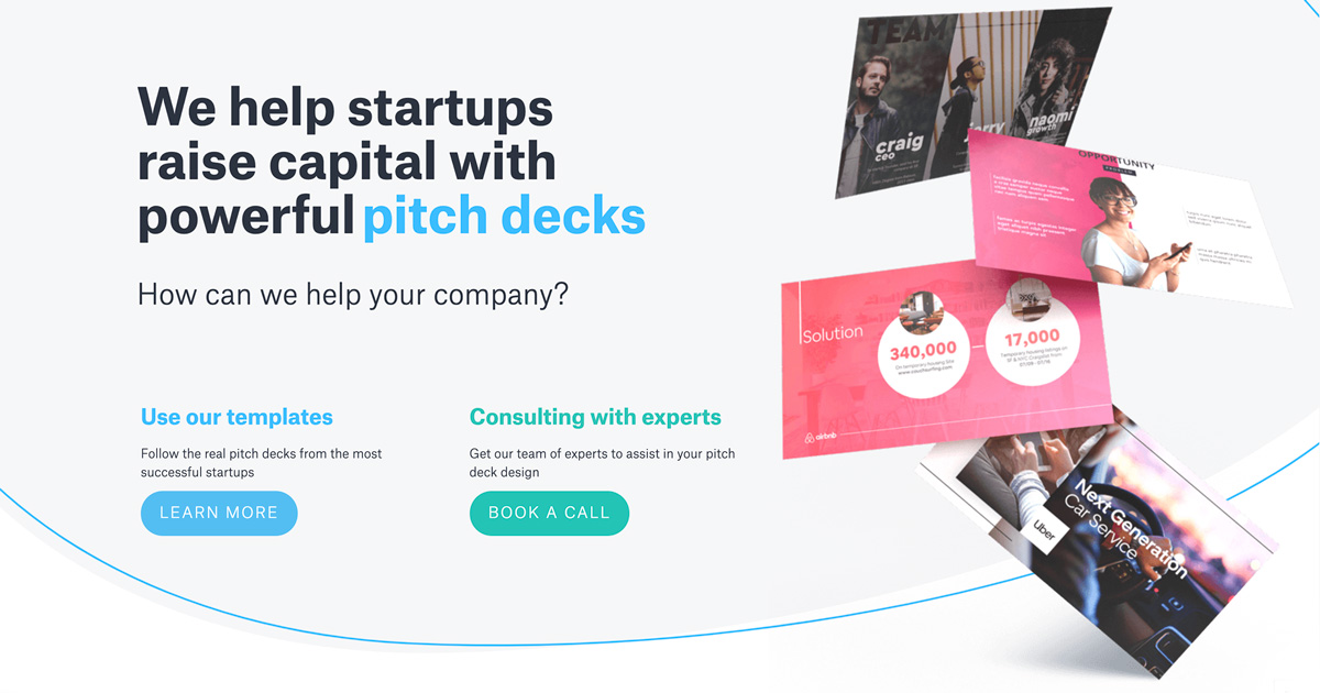 Investor Pitch Deck Design Service & Templates Slidebean