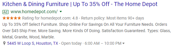 text ad example
