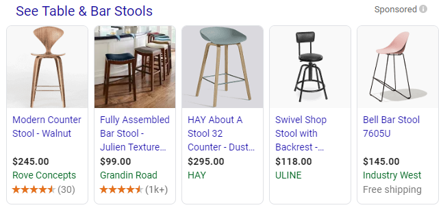 shopping ad example
