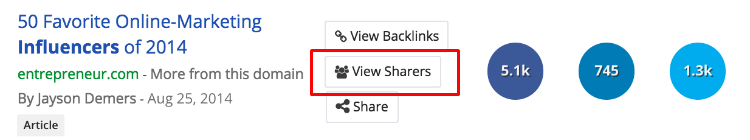 Use BuzzSumo to find the amplifiers in your niche