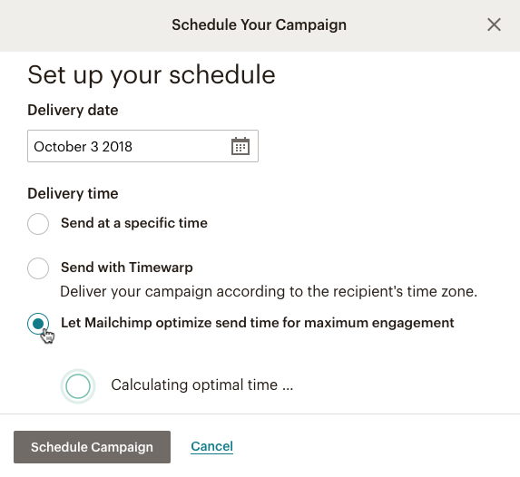 Send Time Optimization from Mailchimp