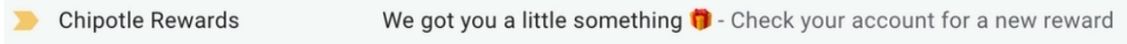 email subject line - Chipotle