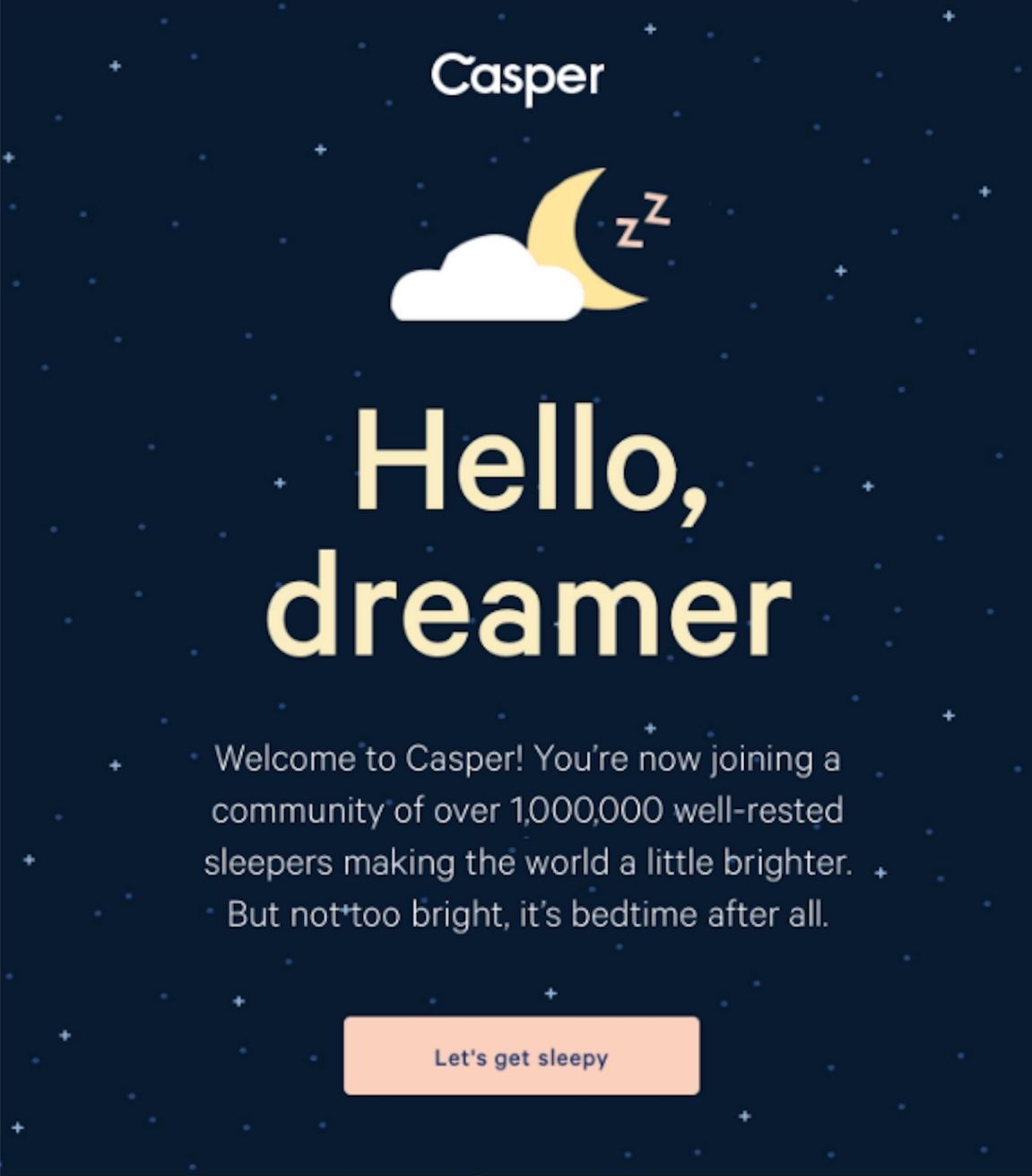 good marketing email example - Casper