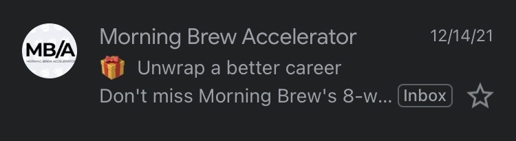 Morning Brew subject line