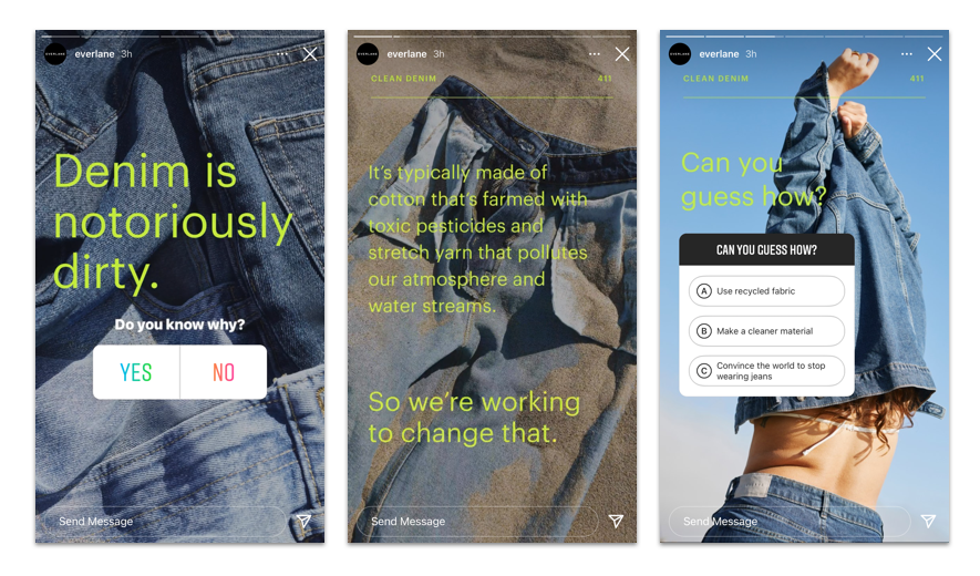 Everlane Story sequence