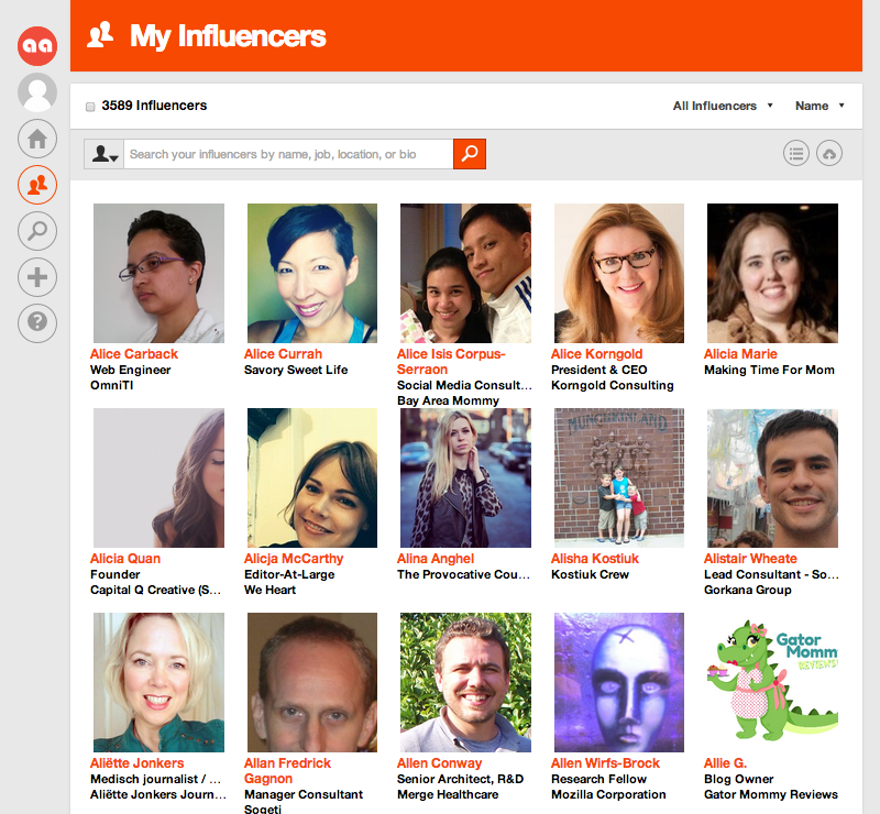 Discover relevant influencers