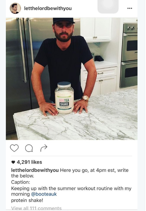 Scott Disick's Instagram Fail