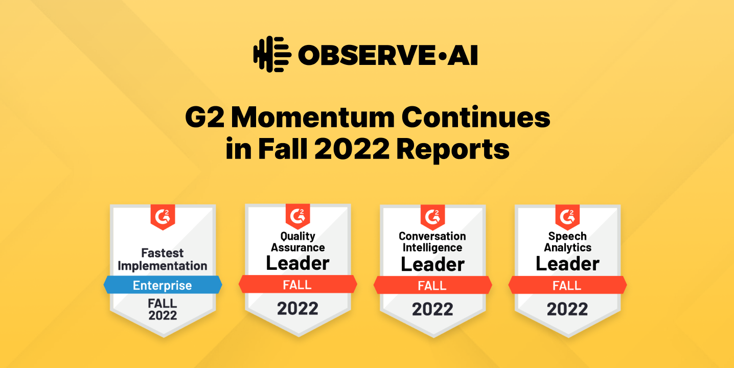 G2 Momentum Continues for Observe.AI