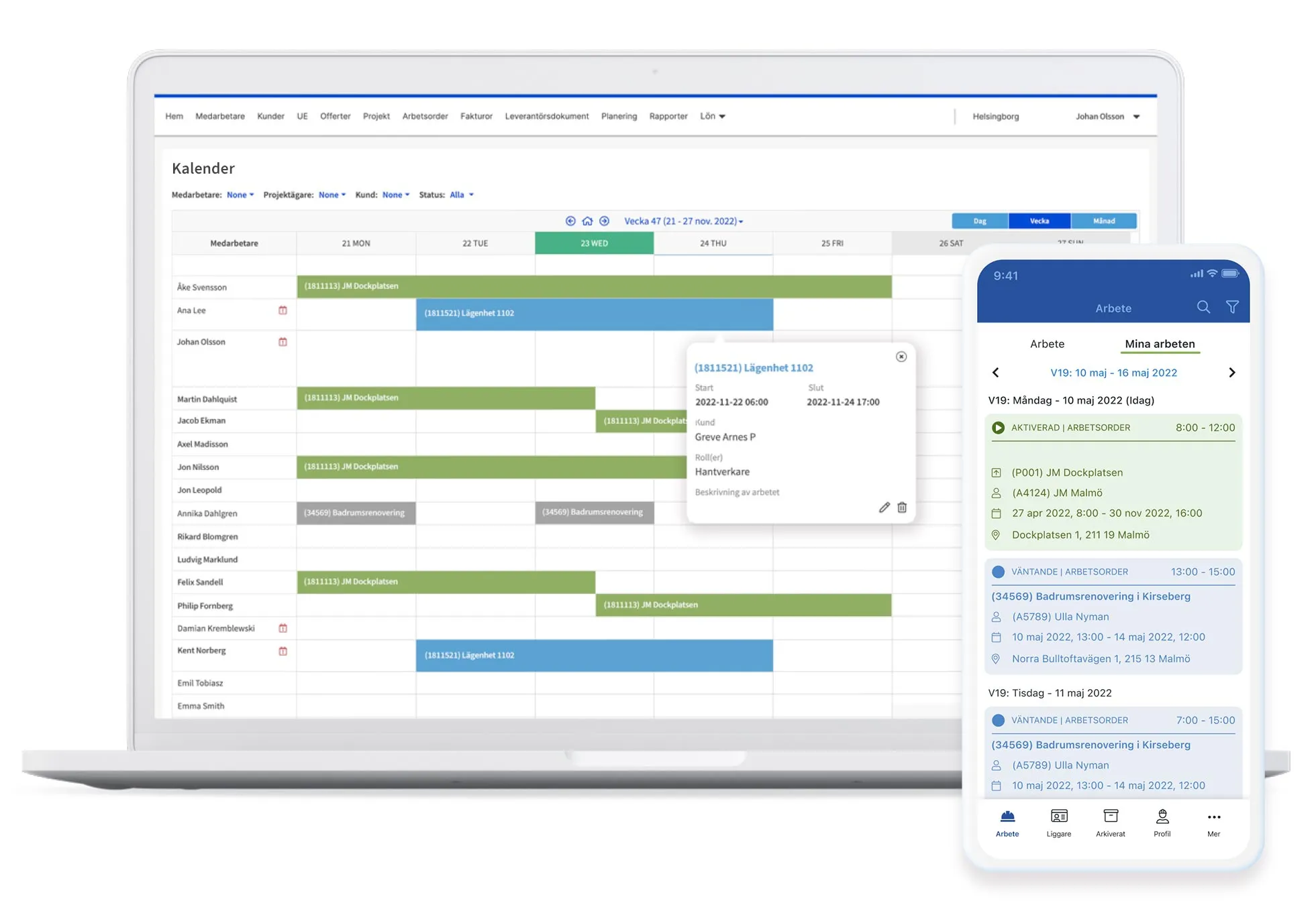 Calendar for planning on your mobile and laptop | Fieldly