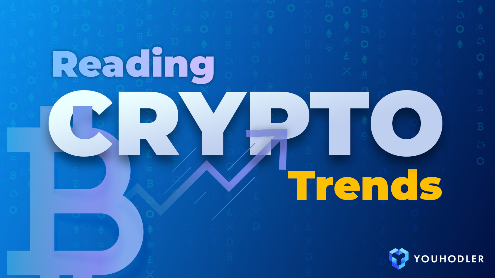 A graphic image shows text saying "how to read crypto trends"