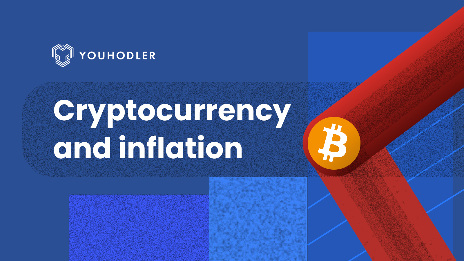 blog post featured image with words saying "cryptocurrency and inflation"