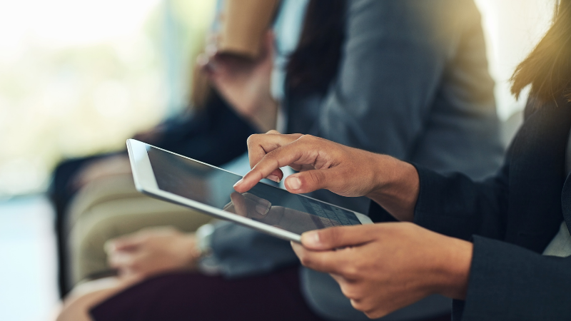 Person using tablet