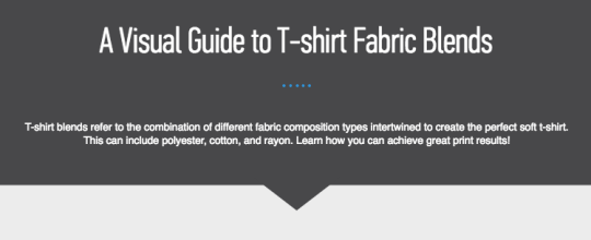 A visual Guide to T-shirt fabric blends screenshot