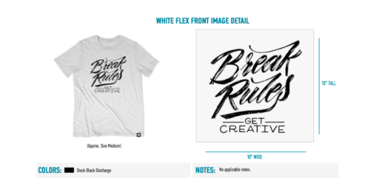 break rules white t-shirt