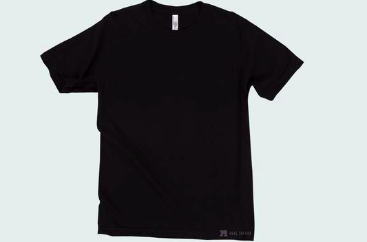 black shirt flat lay