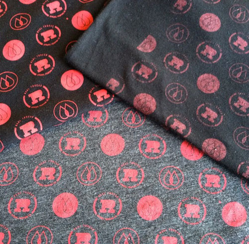 real thread red logo pattern 