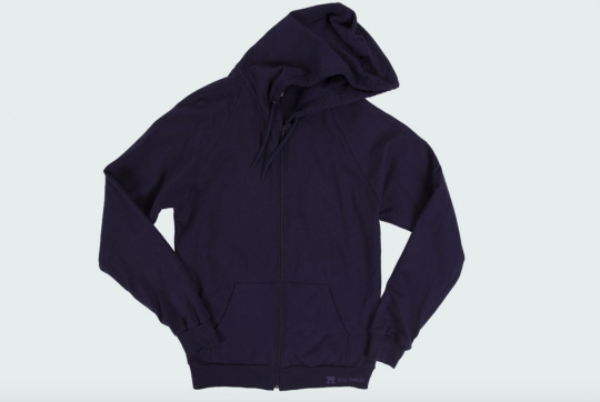 american apparel navy flat lay hoodie