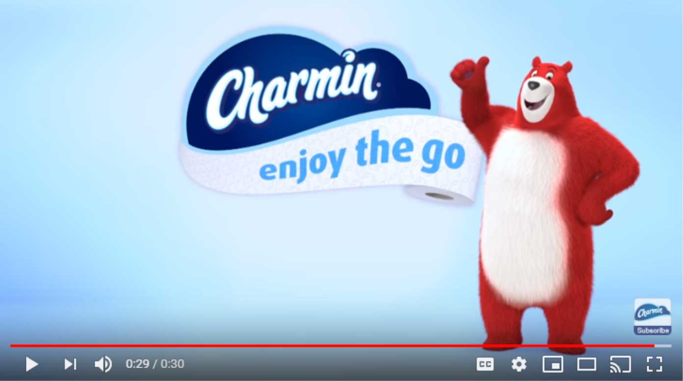 screenshot of Charmin bear