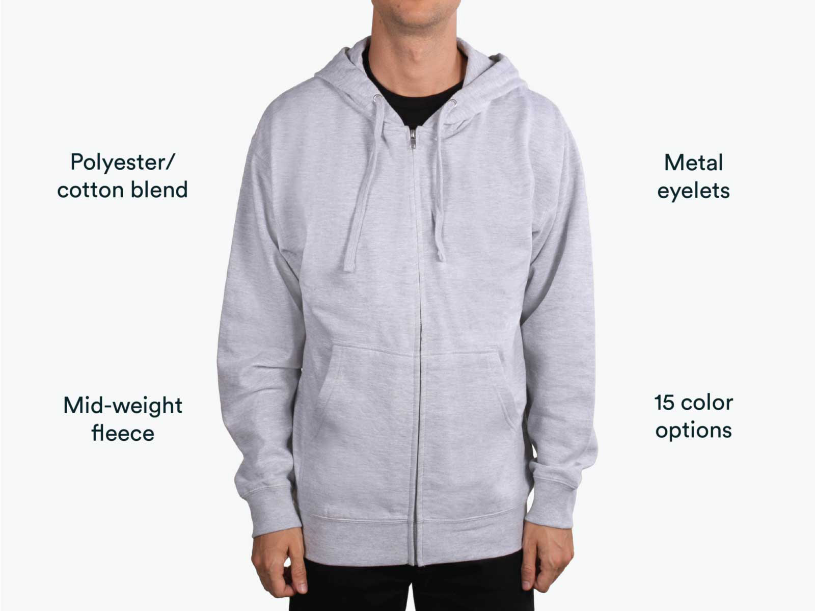 man wearing grey independent trading zip up