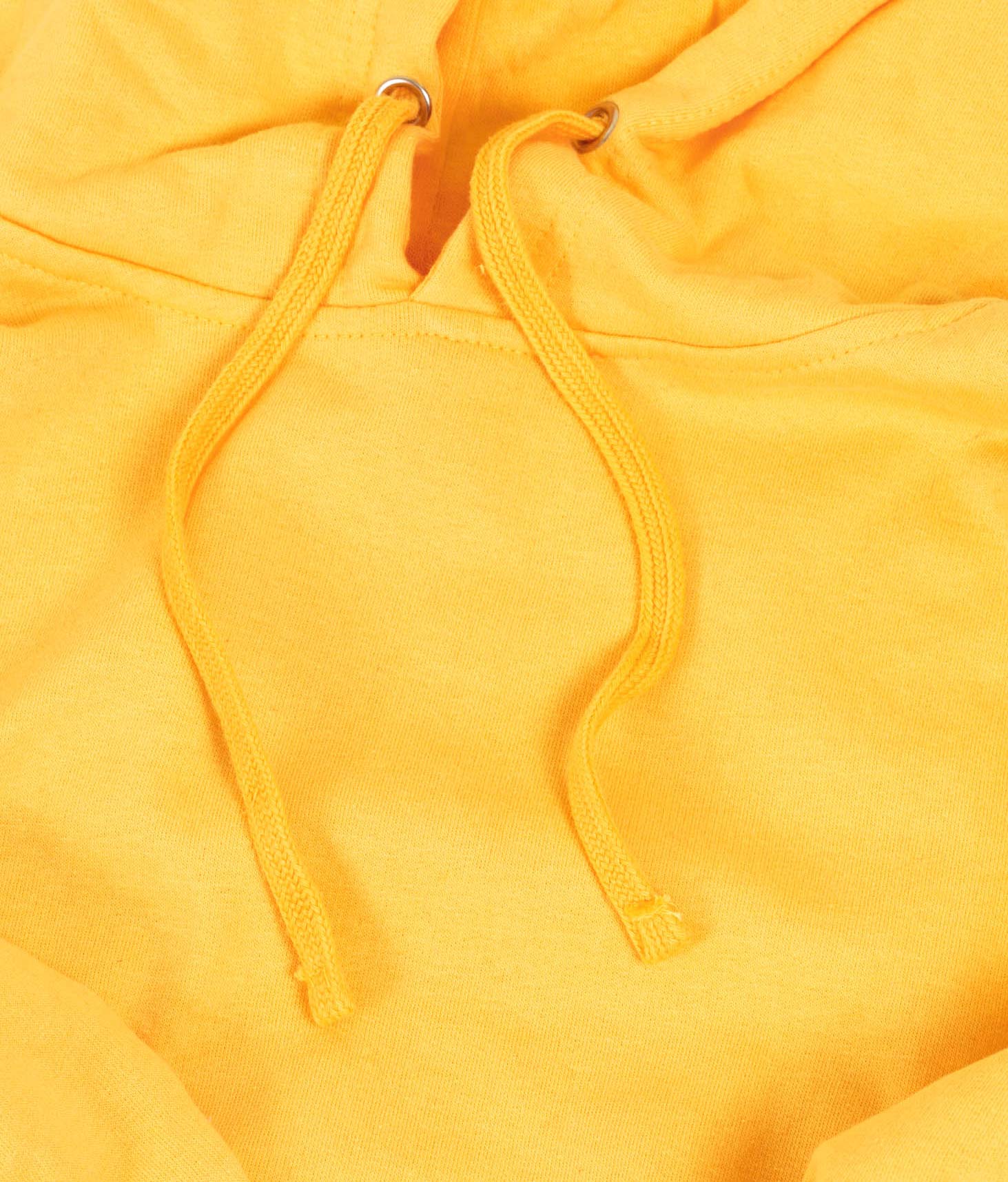 A close-up image of a yellow hoodie