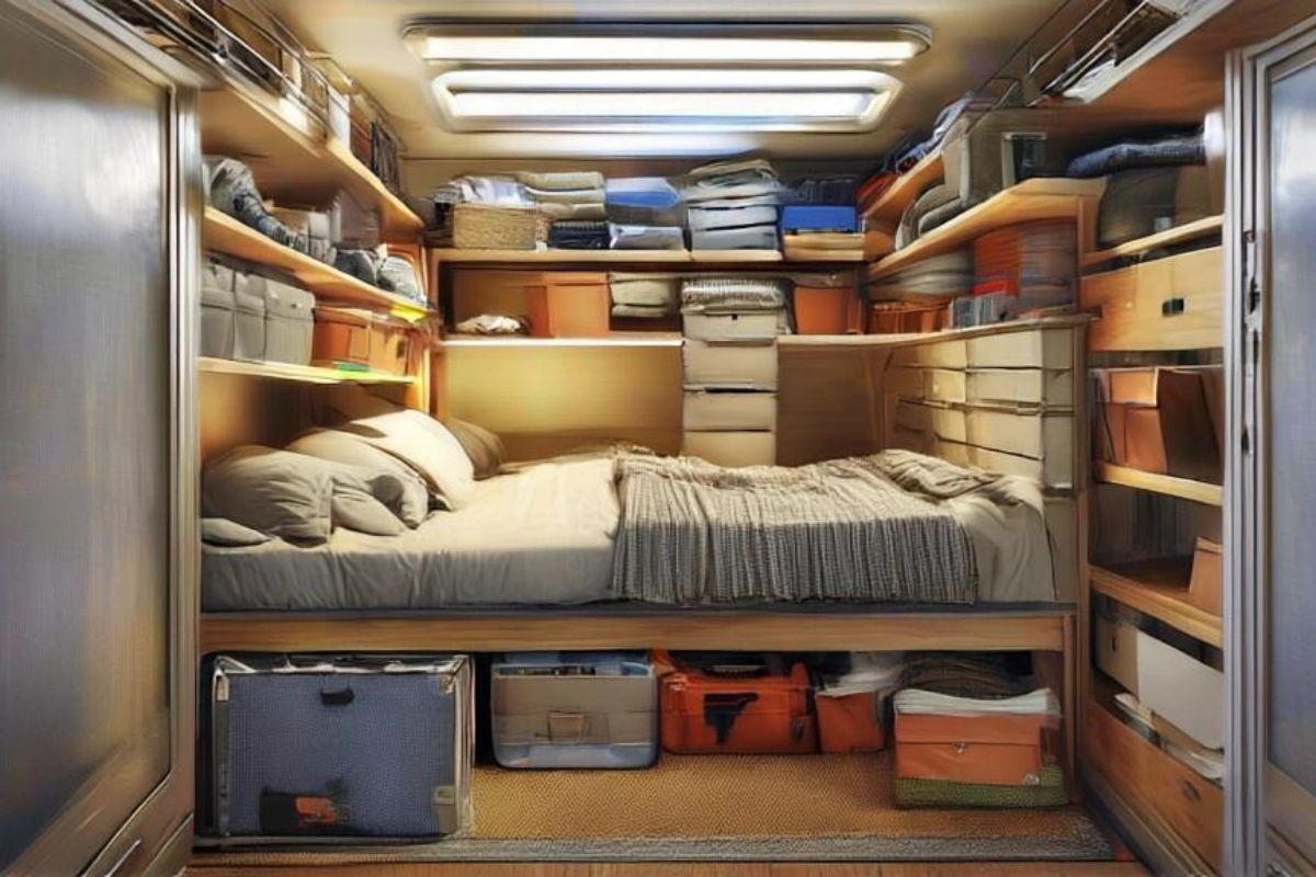 The best suitcase storage spots in a small apartment