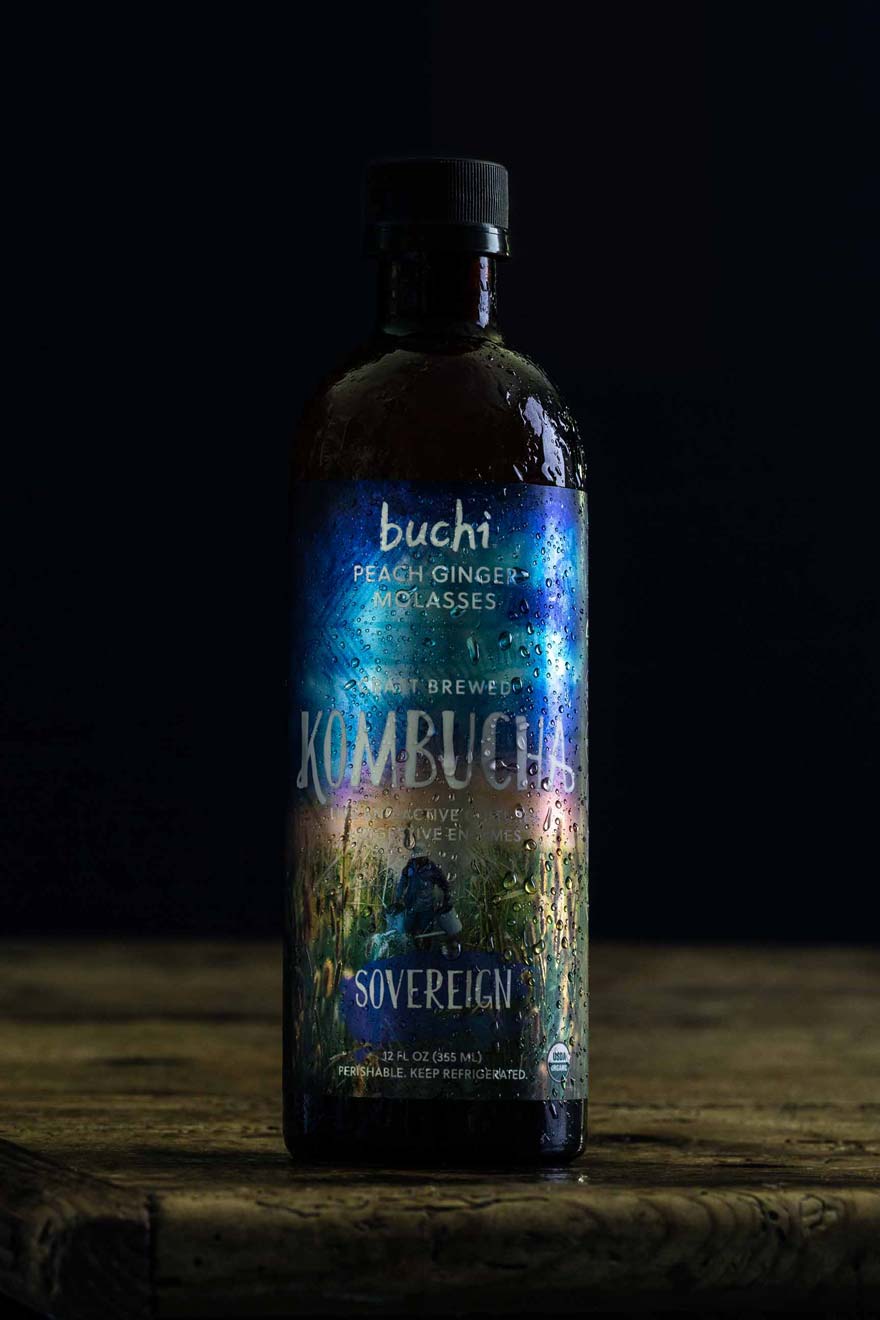 Peach Ginger Molasses Buchi Kombucha