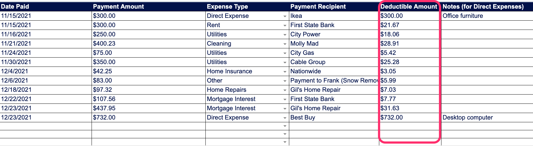 The Best Home Office Deduction Worksheet for Excel [Free Template]