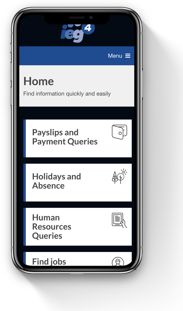IEG4's OneVu Home view on a phone