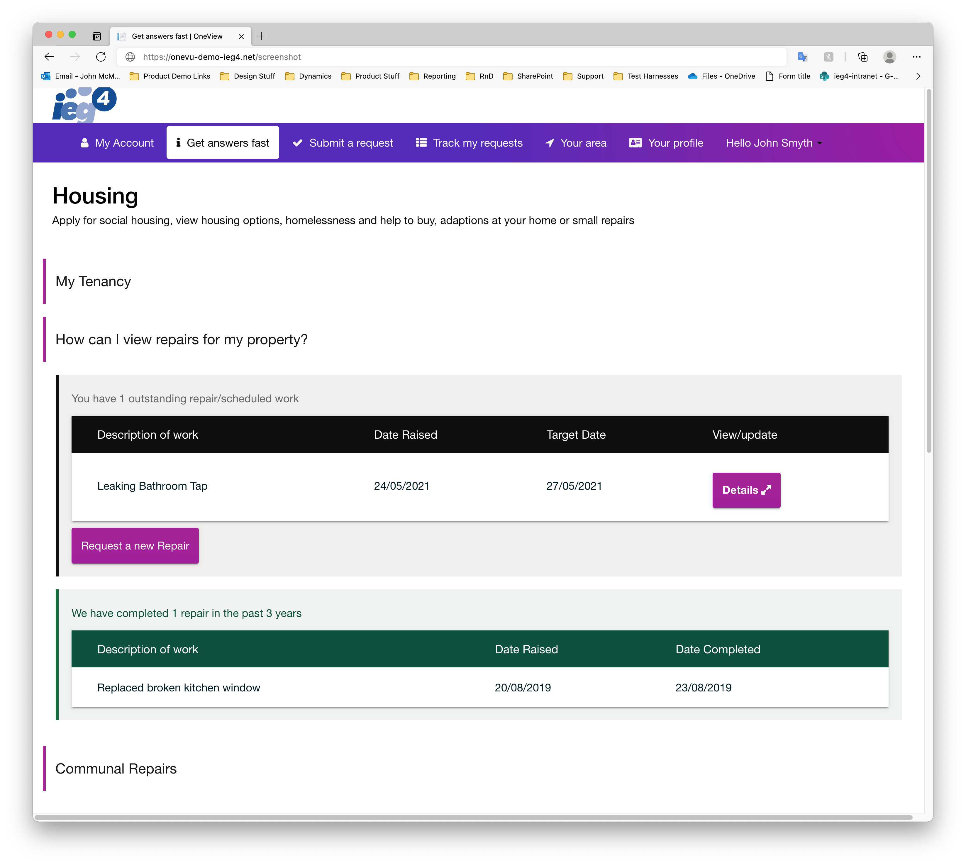 IEG4 Housing Solution Screenshot