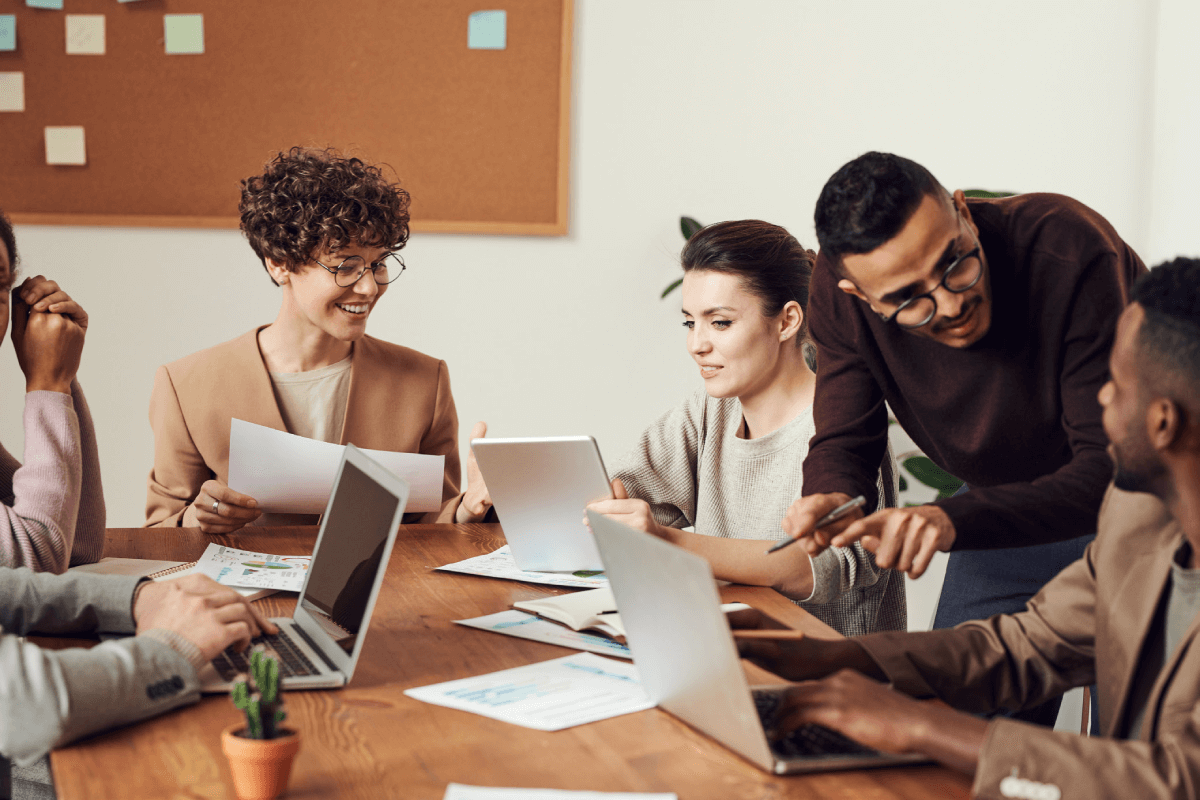 Group of people at work