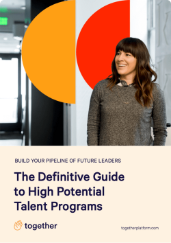 The cover of the e-book, The Definitive Guide to High Potential Talent Programs