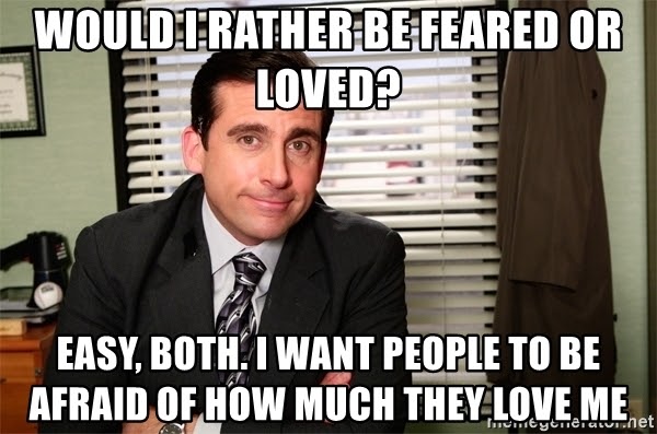 Michael Scott meme.