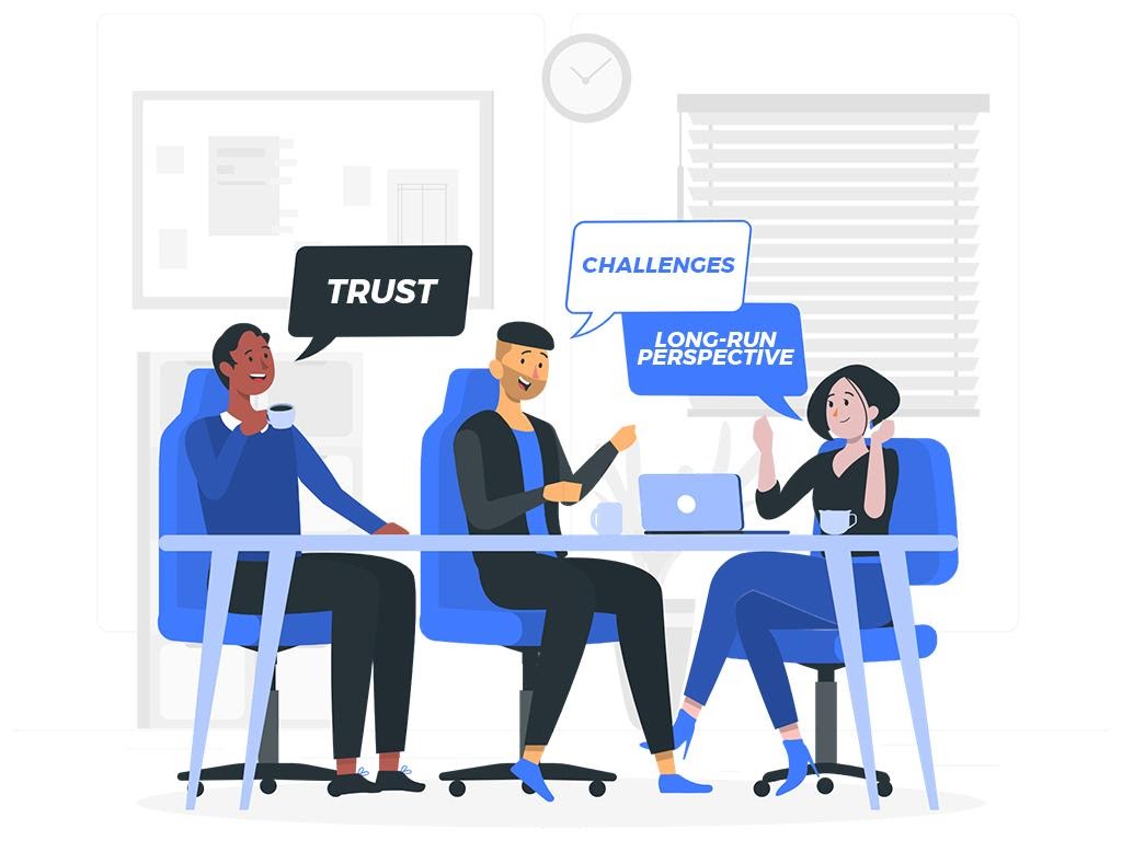 The best strategies to retain talent are to focus on building trust, giving employees challenging work, and focusing on their growth and development over the long term.