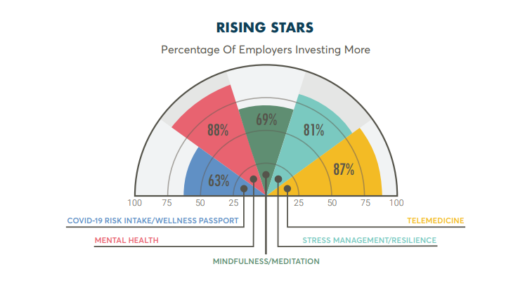 Mental health is getting the most investment from employers.