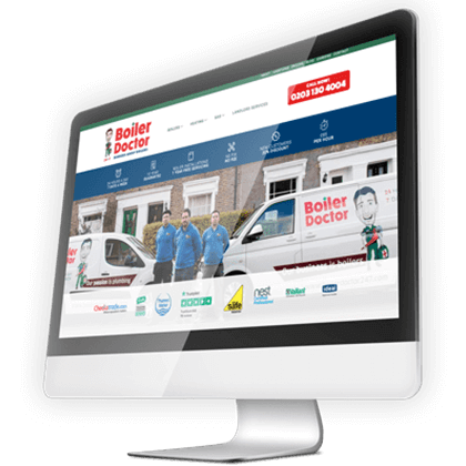 Boiler Doctor web design for a london company