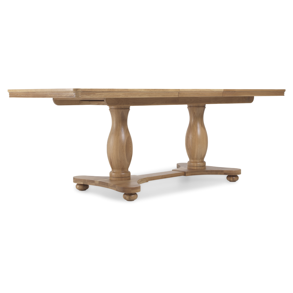 CLAREMONT OAK Pedestal Extending Dining Table Living & Dining
