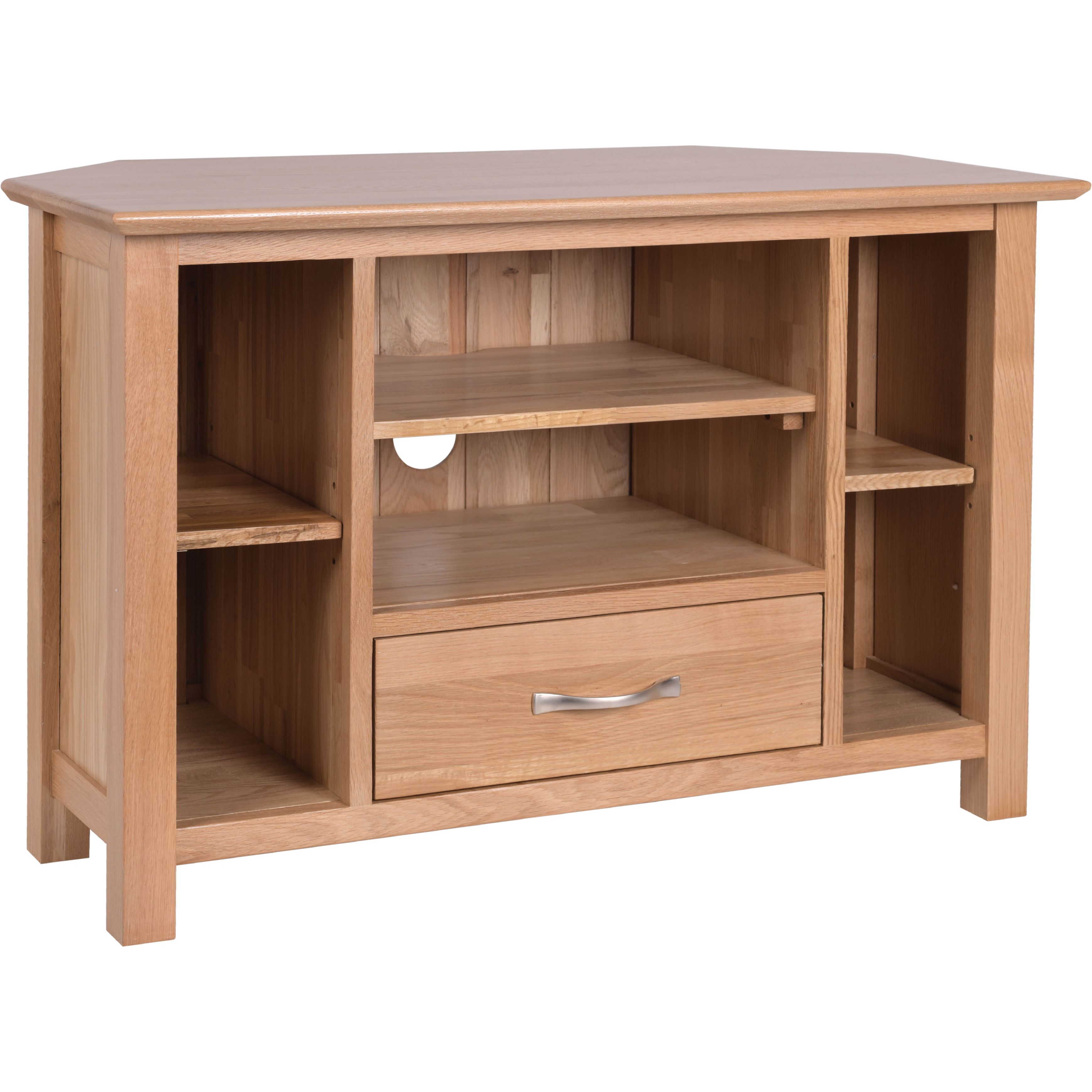 BEVERLEY OAK Corner TV Unit Living & Dining Furniture Alexander Ellis