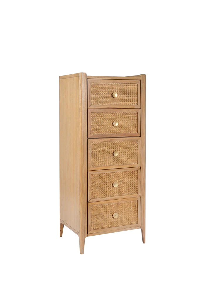 BALI 5 Drawer Tall Chest Bedroom Furniture Alexander Ellis