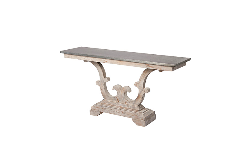 Acepello Zinc Top Console Table Living & Dining Furniture