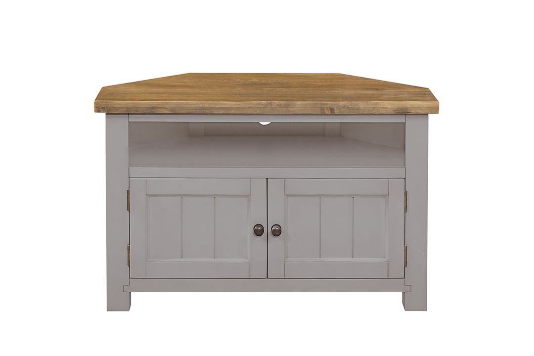 Cotswold White Corner TV Unit Living & Dining Furniture Alexander Ellis