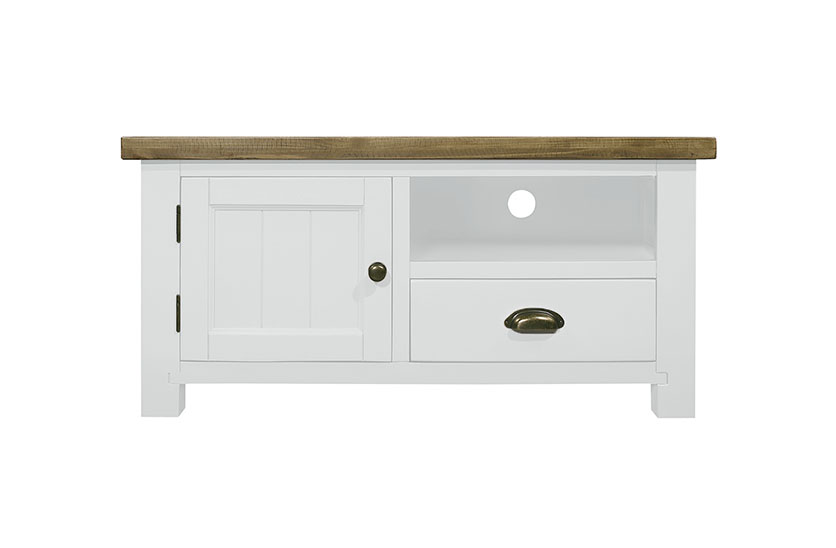 Cotswold White Small TV Unit Living & Dining Furniture Alexander Ellis