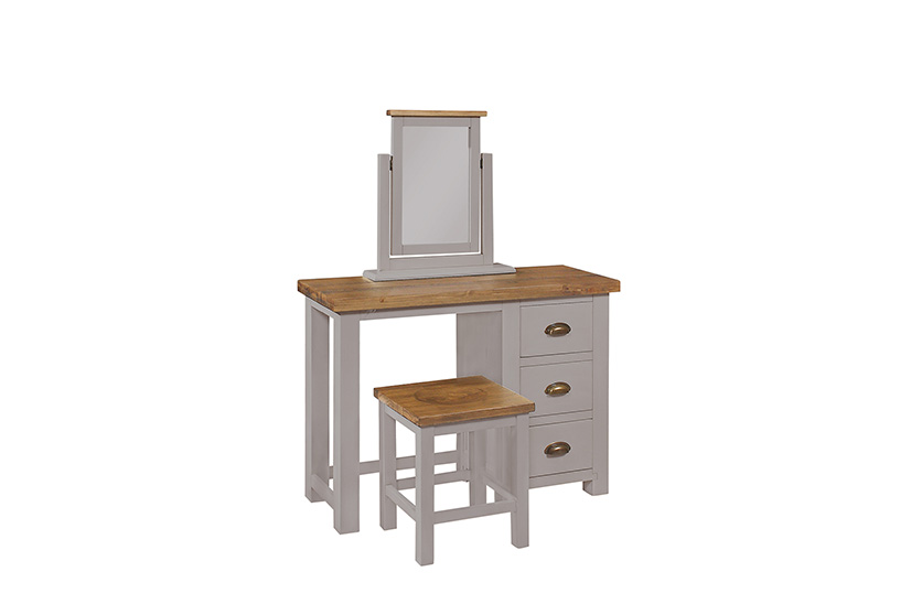 Cotswold Grey 3 Drawer Dressing Table Bedroom Furniture Alexander