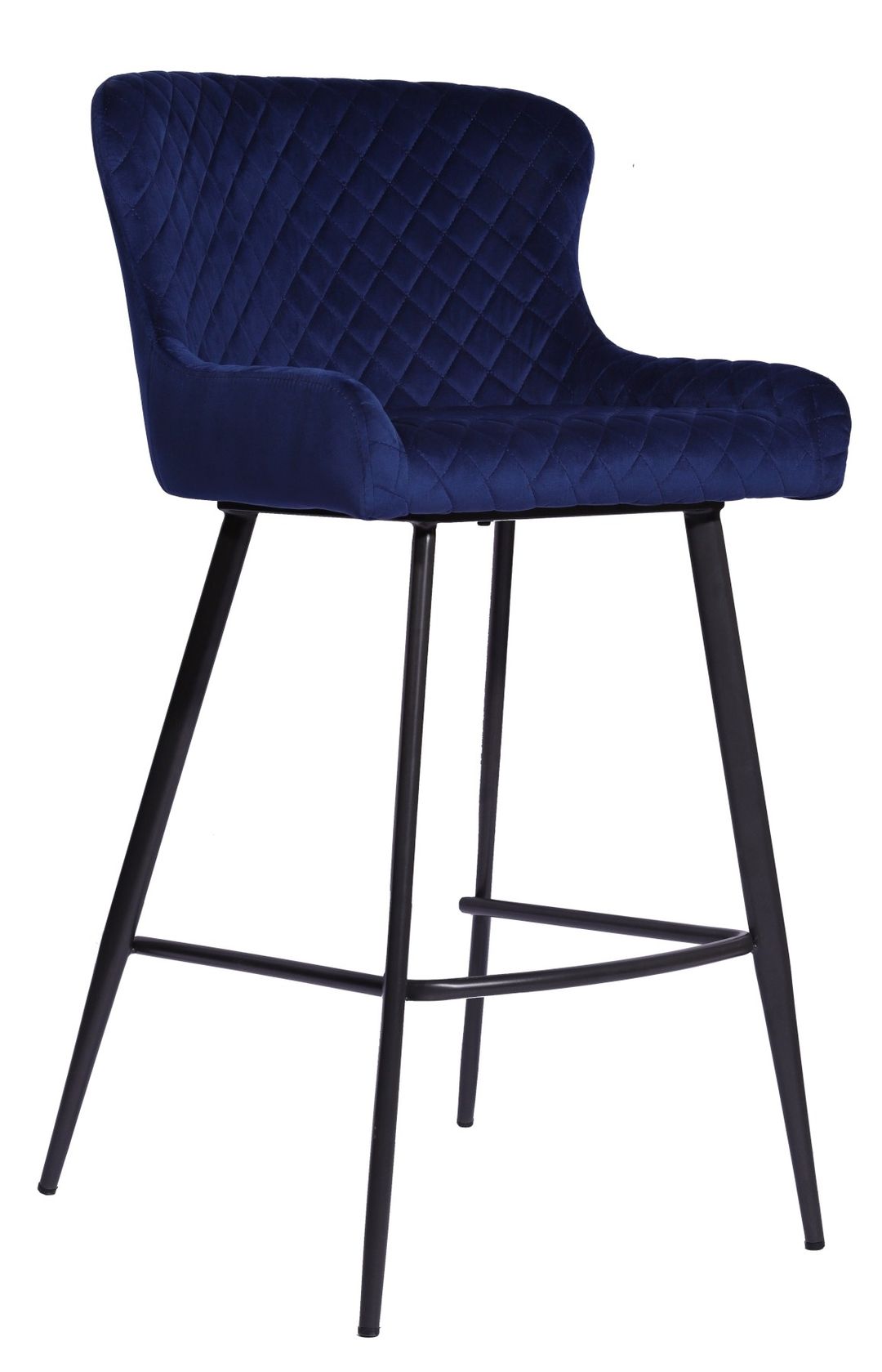 ALPHA Bar Stool Blue Velvet Living & Dining Furniture Alexander Ellis
