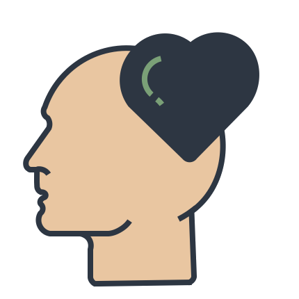 Head with Heart Icon