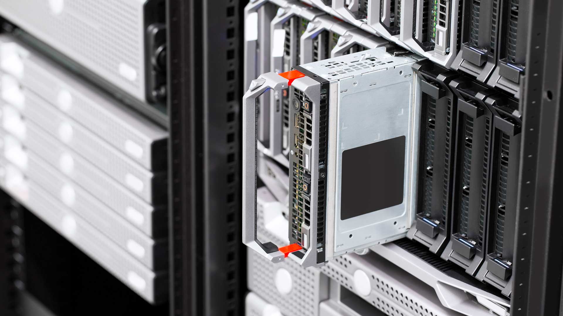 Image of server in a server rack