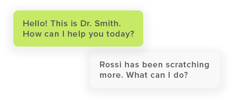 Televet chat message