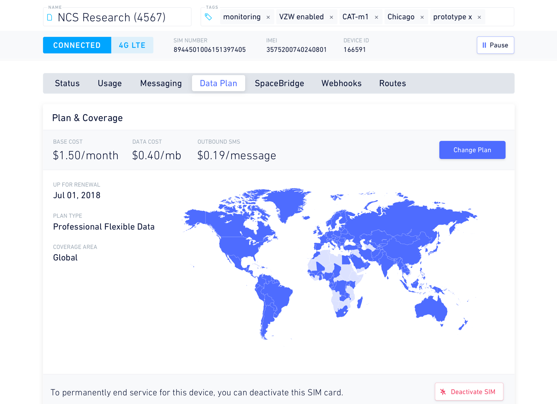 Illustration of the Hologram Dashboard — plan management