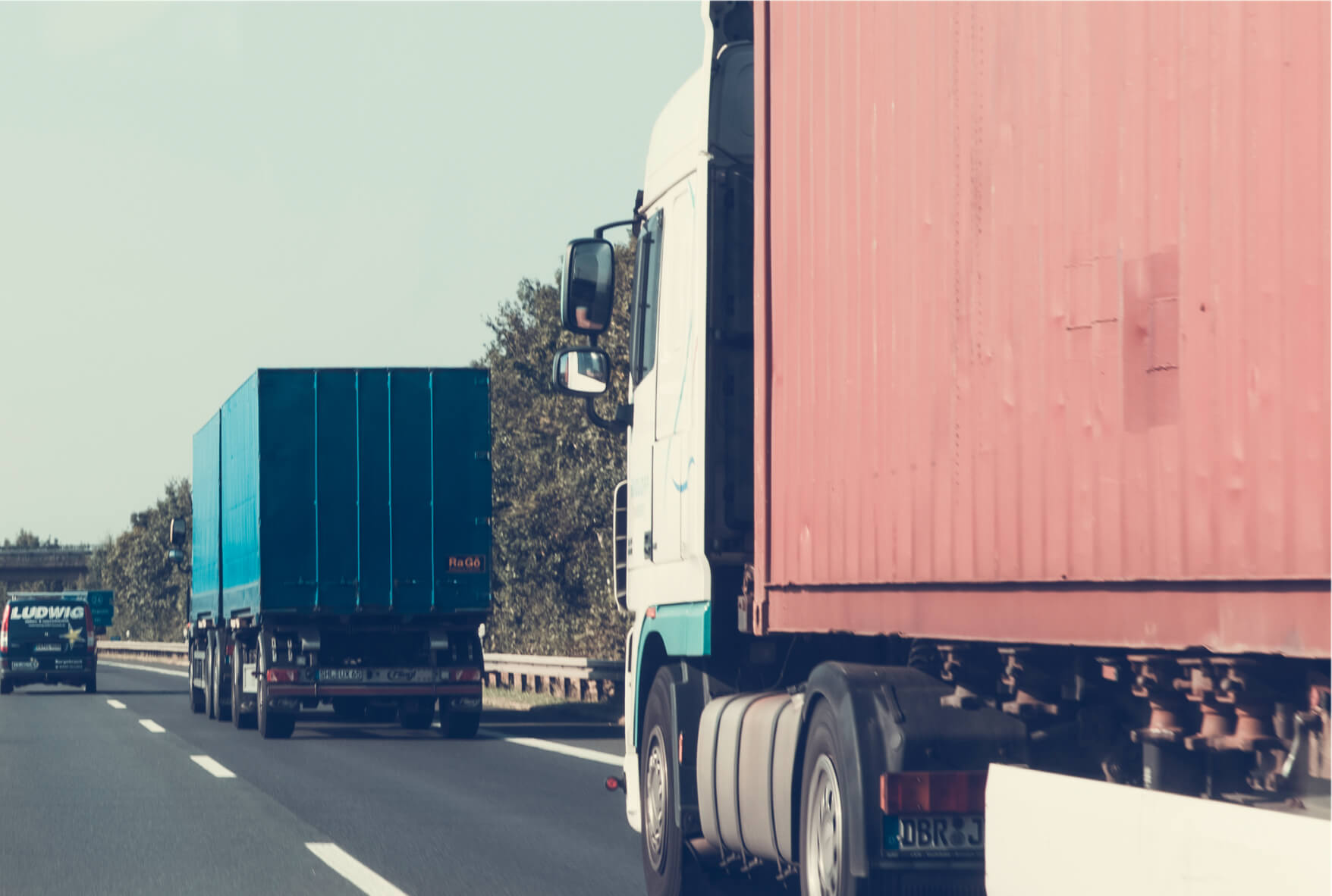 Semi trucks on the road