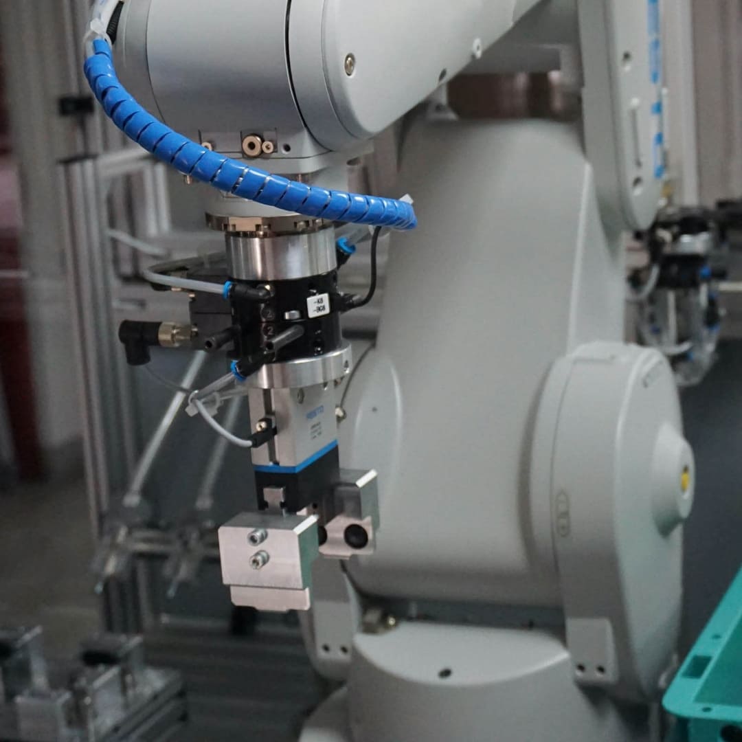 A robotic arm in a manufacturing facility