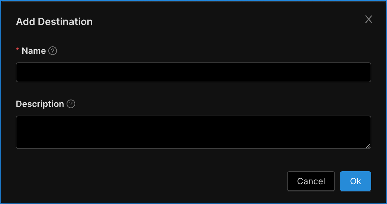 Concord Admin UI Data Mapping Attributes Add Destination Name and Description